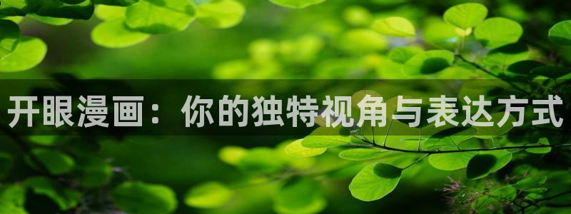 漫画免费韩漫双男：开眼漫画：你的独特视角与表达方式